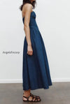 strapless-a-line-denim-dress