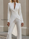 mandarin-collar-asymmetric-wrap-tail-blazer-high-waist-flare-pants-two-piece-suit-set