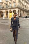 v-neck-striped-fitted-blazer-skirt-two-piece-set