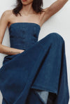 strapless-a-line-denim-dress
