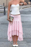 polka-dot-ruffle-asymmetric-skirt